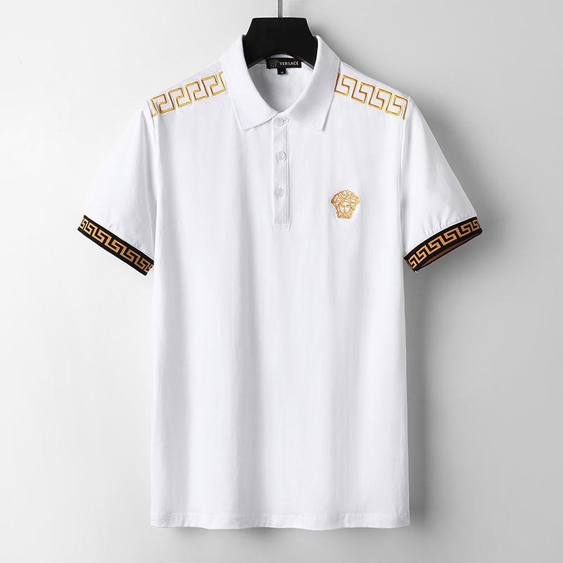 Polo Versace De Solapa De Manga Corta Para Hombre Chal De Algodon Shopee Chile