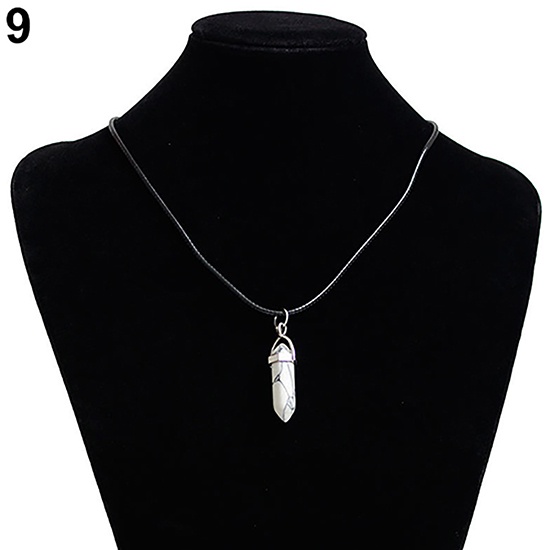 10 Ciondoli In Pietra Naturale Fluorite Esagono – Punto Chakra Reiki Amuleto Guarigione