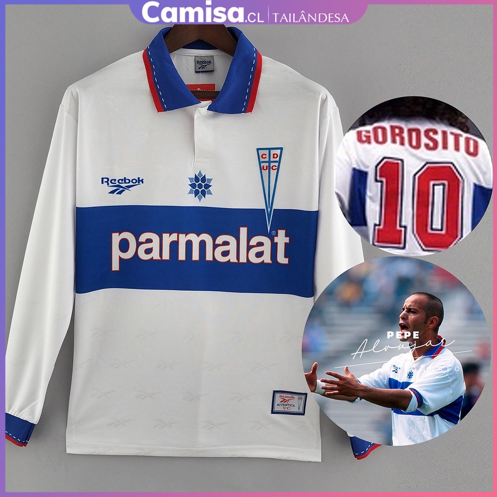 Retro 1998 Manga Larga Deportivo Universidad Catolica Local Camiseta de Futbol Personalizacion Nombre Numero Vintage Jersey Shopee Chile
