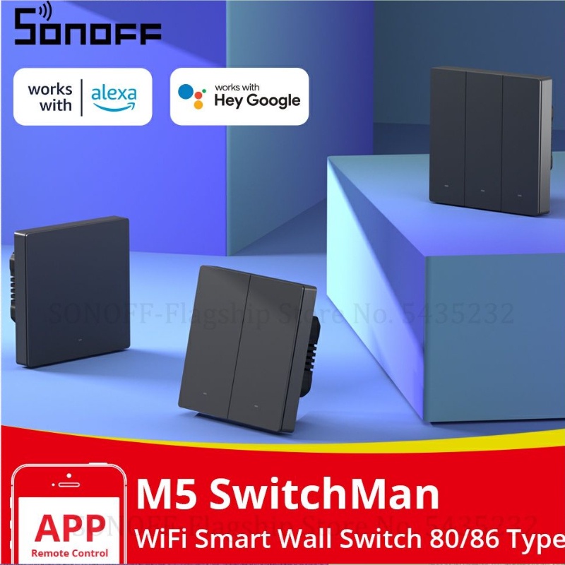 Sonoff SwitchMan M5 Interruptor de Pared 1 Botón WiFi