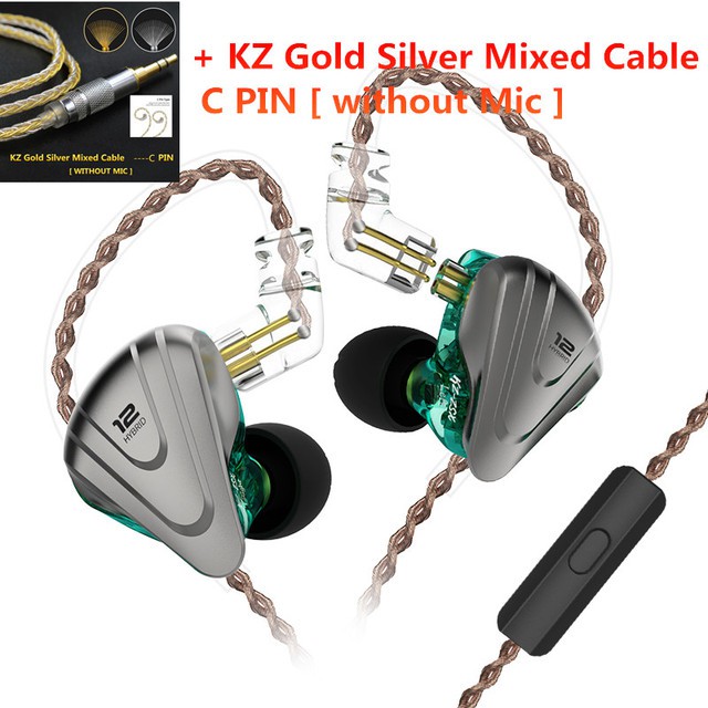 KZ ZSX Terminator 5BA 1DD Híbrido In-ear Auriculares HIFI Metal