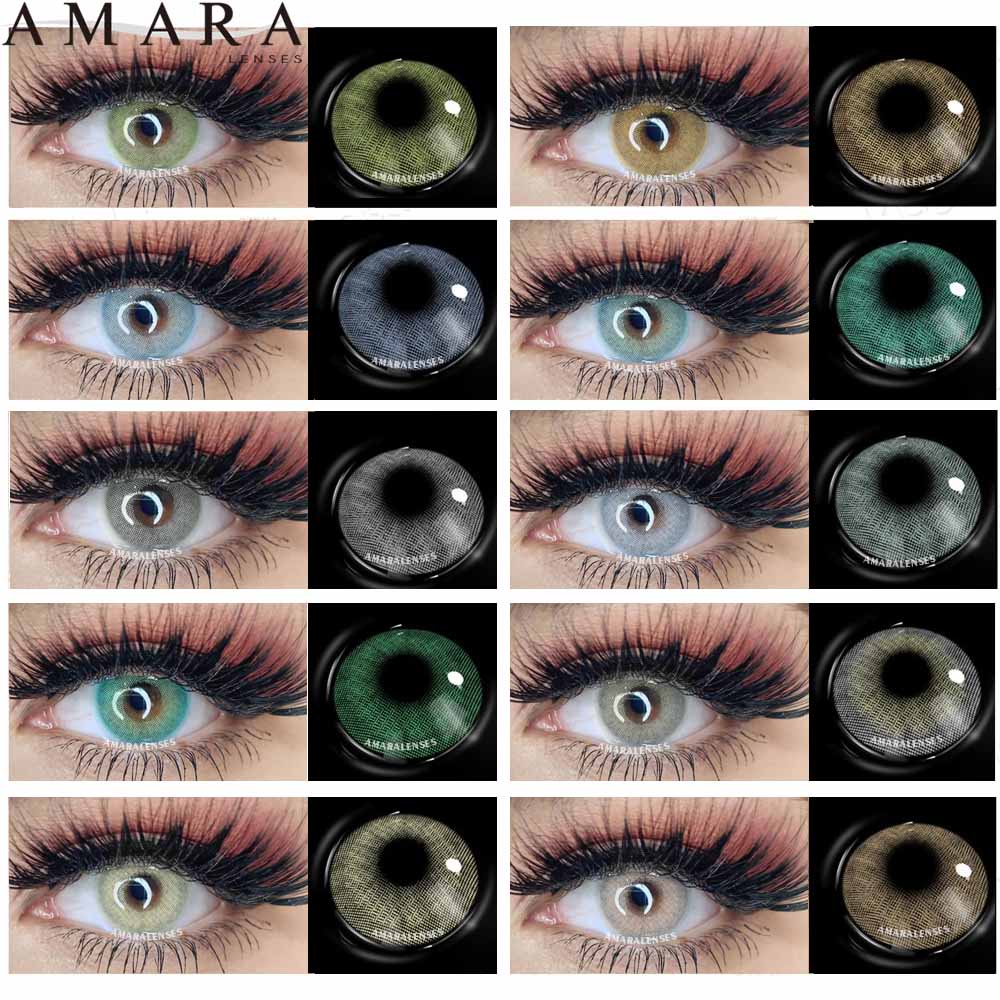 lentes de contacto amara 1 par de lentes de contacto de color de
