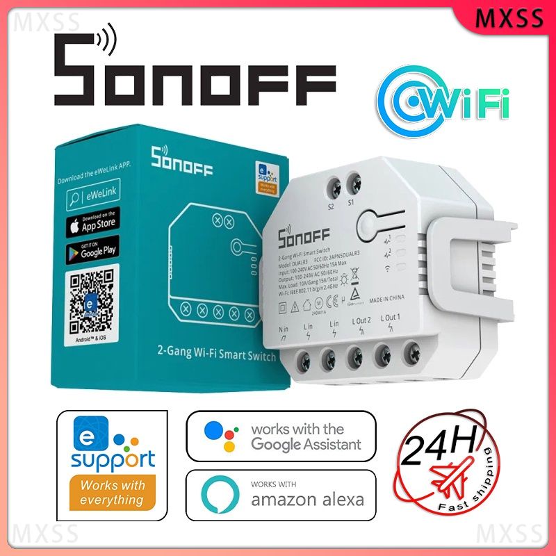 Sonoff Dualr3 Dual R3 Lite Smart Wifi interruptor de cortina para persiana  enrollable eléctrica motorizada