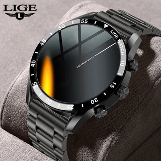 LIGE Nuevo Reloj Inteligente Hombres Deportes Fitness Tracker Full Touch  IP67 A Prueba De Agua Smartwatch