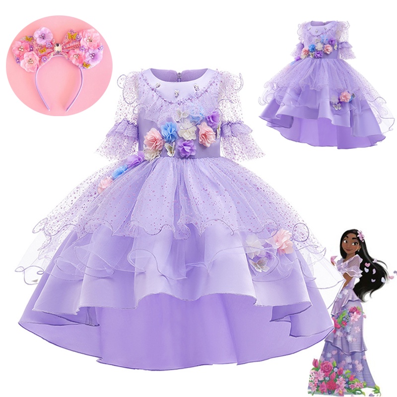 Disney Encanto Disfraces Para Niñas Princesa Isabela Madrigal Vestido