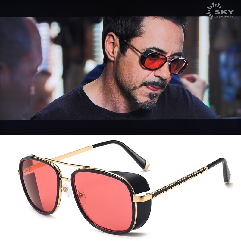 Gafas de sol de diseno retro para hombre Iron Man 3 TONY Stark Shopee Chile