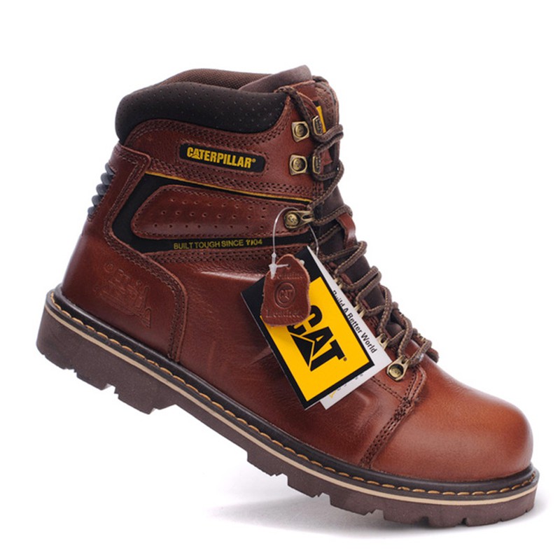 Listo stock Caterpillar Zapatos De Trabajo De Los Hombres Botas De Seguridad Al Aire Libre Acero Cuero Genuino Tamano 38 46 Shopee Chile