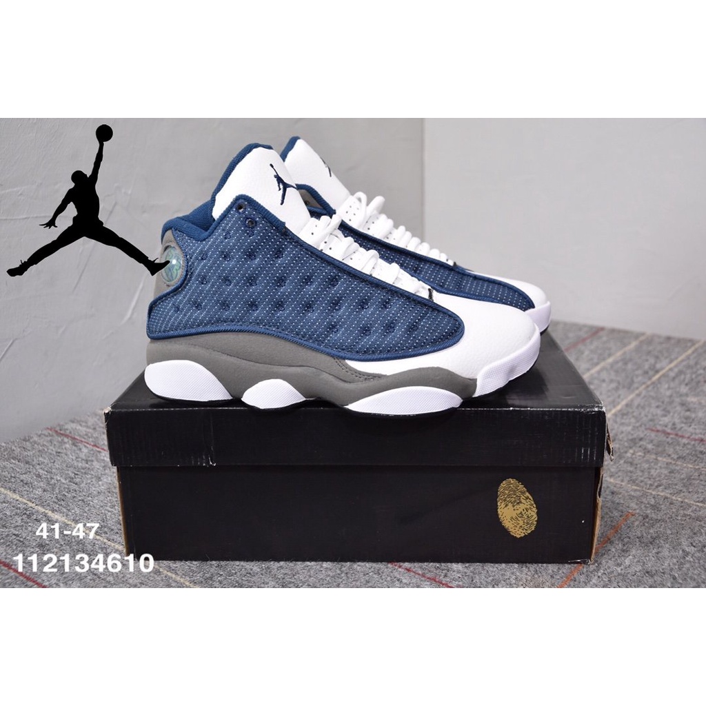 Jordan 13 retro blanco cheap con azul