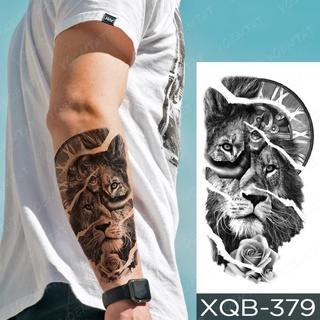 corona león cruz tatuajes temporales para hombres mujeres tigre demonio  rosa bosque falsos tatuajes antebrazo muslo medio | Shopee Chile