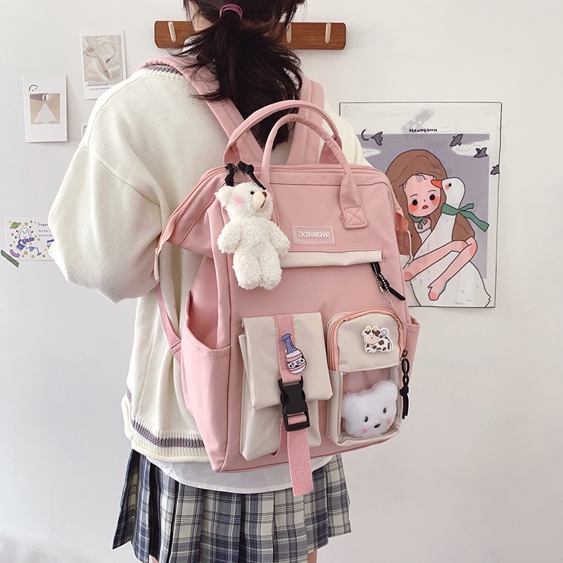 Mochila Escolar Mochilas De Lujo De La Escuela Secundaria Bolsas Preppy  Púrpura Para Adolescente Chica Lindo Viaje