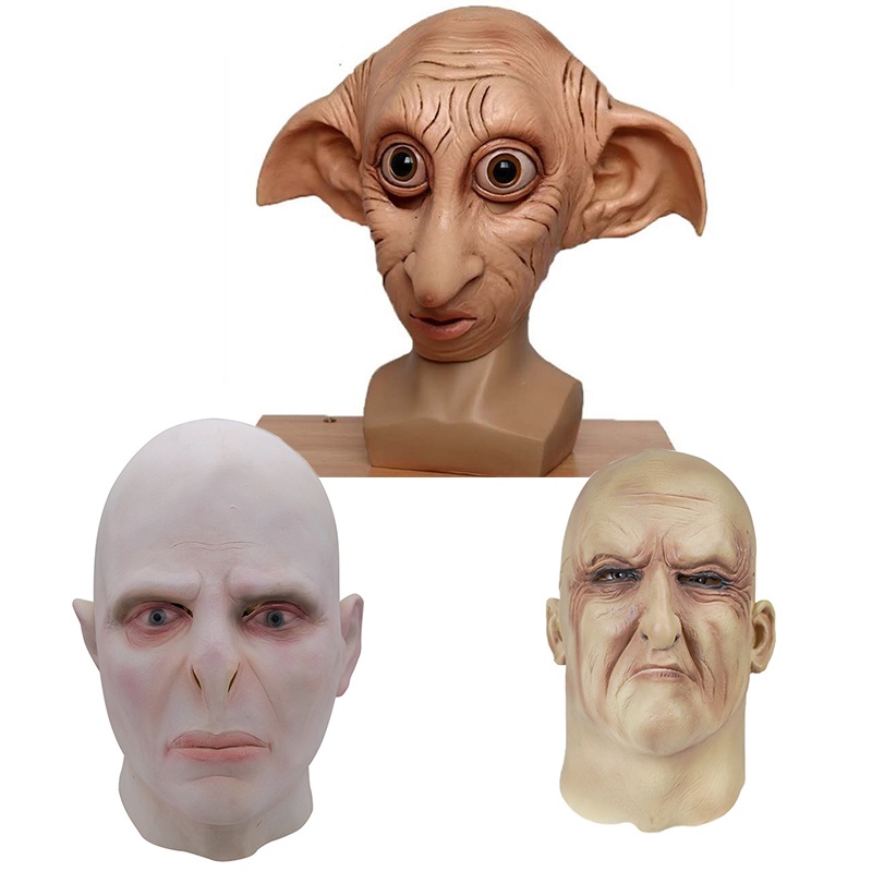 Adulto Unisex Magic Elfo Máscara Película Harry Potter Voldemort