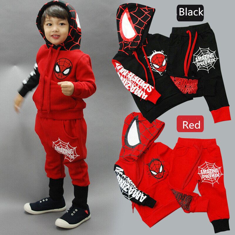 Chándal Spiderman Para Niño - Chaqueta Con Capucha Y Pantalón - Estampado Del Hombre Araña