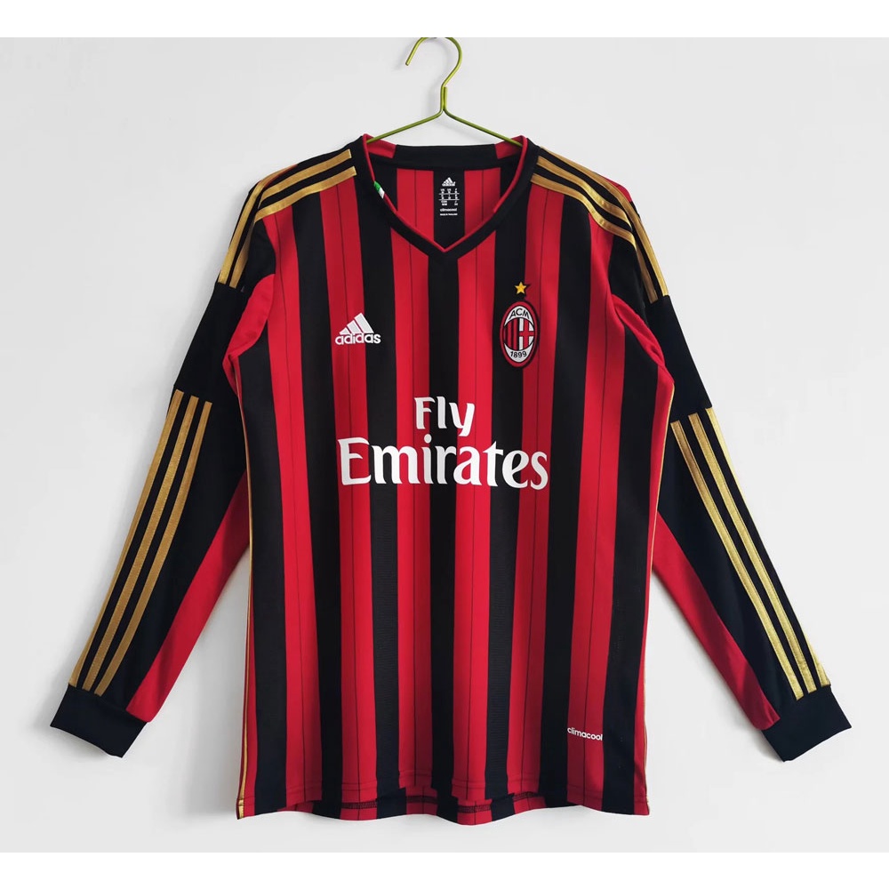 AC MILAN 2013 14 Retro Camiseta De Futbol Local 13 14 Manga Larga Shopee Chile