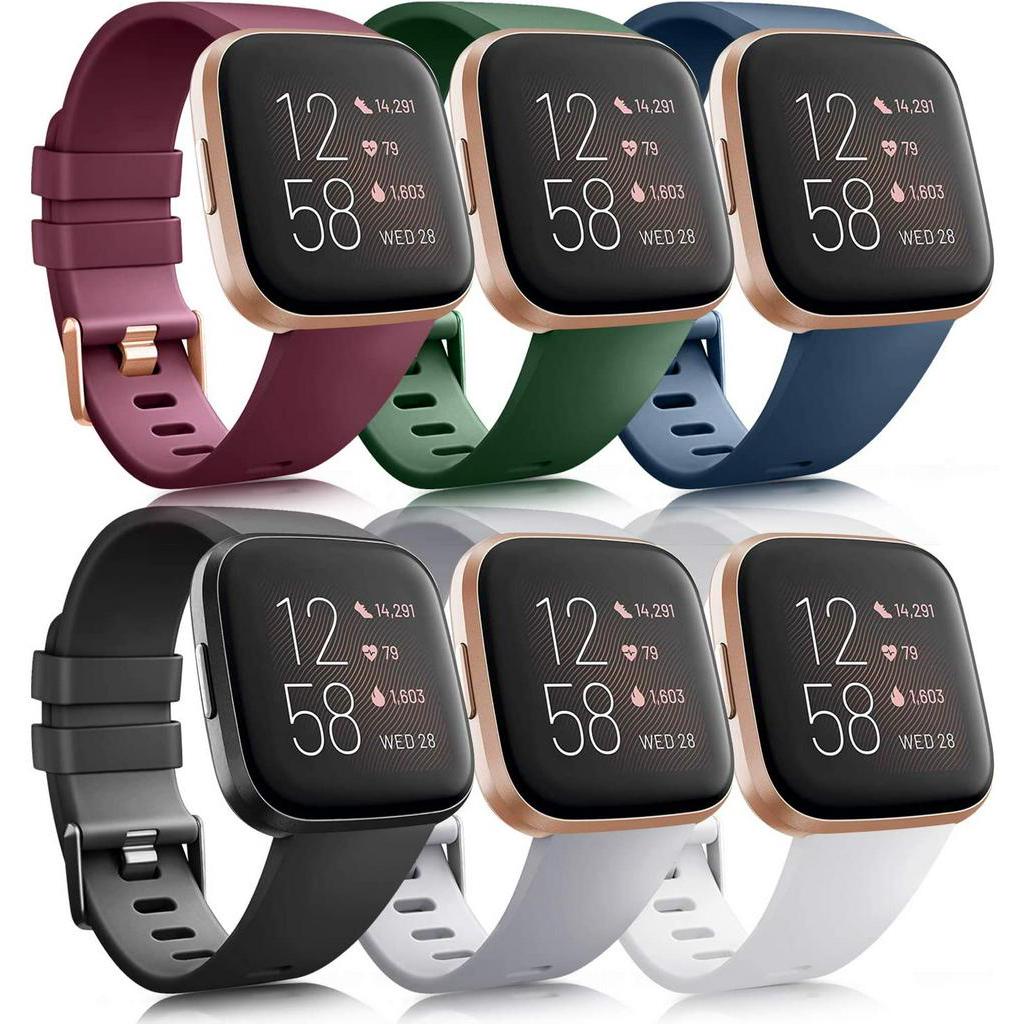 Paquete de 4 correas de nailon para Fitbit Versa 2 Bandas/Fitbit  Versa/Versa Lite/Versa SE para mujeres y hombres, pulseras deportivas de  repuesto