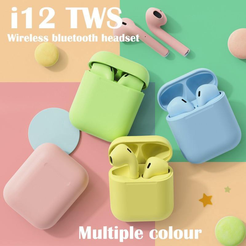 Aud fonos inal mbricos Tws color Pastel I12 Para Android Iphone