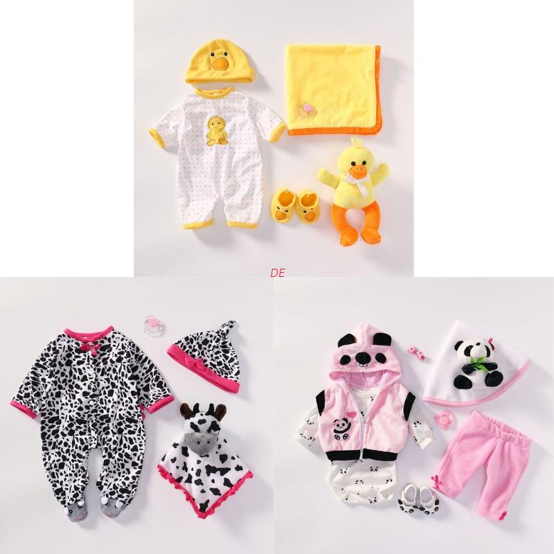 DE Reborn Bebé Juguete Ropa Traje Accesorios Amarillo Pato Rosa Panda  Conjunto Para 45-55cm Muñeca Juguetes Recién Nacido Niña Niño