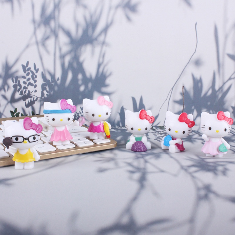 5 Mini Figuras De Gato De Resina – Adorables Decoraciones Para Coche, Oficina O Dormitorio