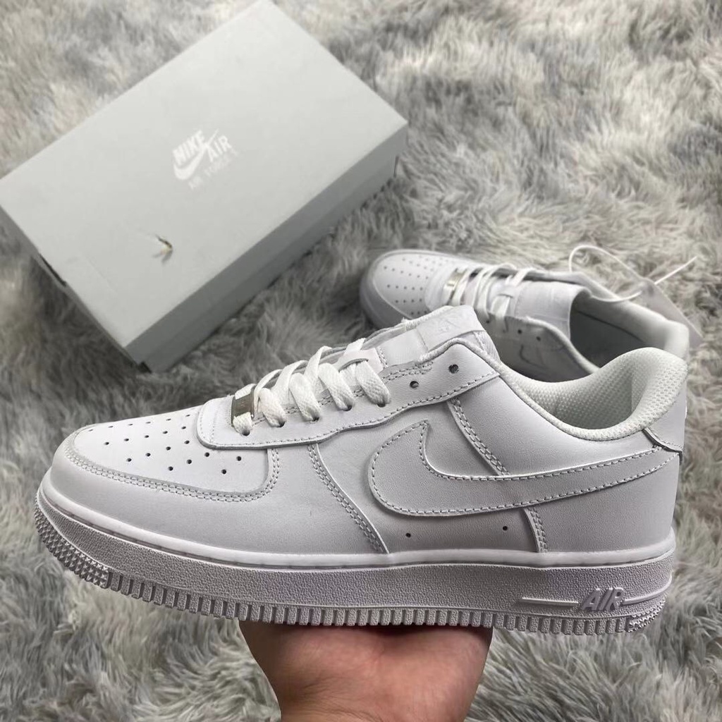 ✥ ┅ ✙ Nike_Air Force One Perfect Hombres s Zapatillas Blancas Pure Casual