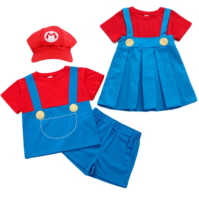 Super Mario Bros Disfraces Cosplay Show Traje Conjunto De Dibujos ...