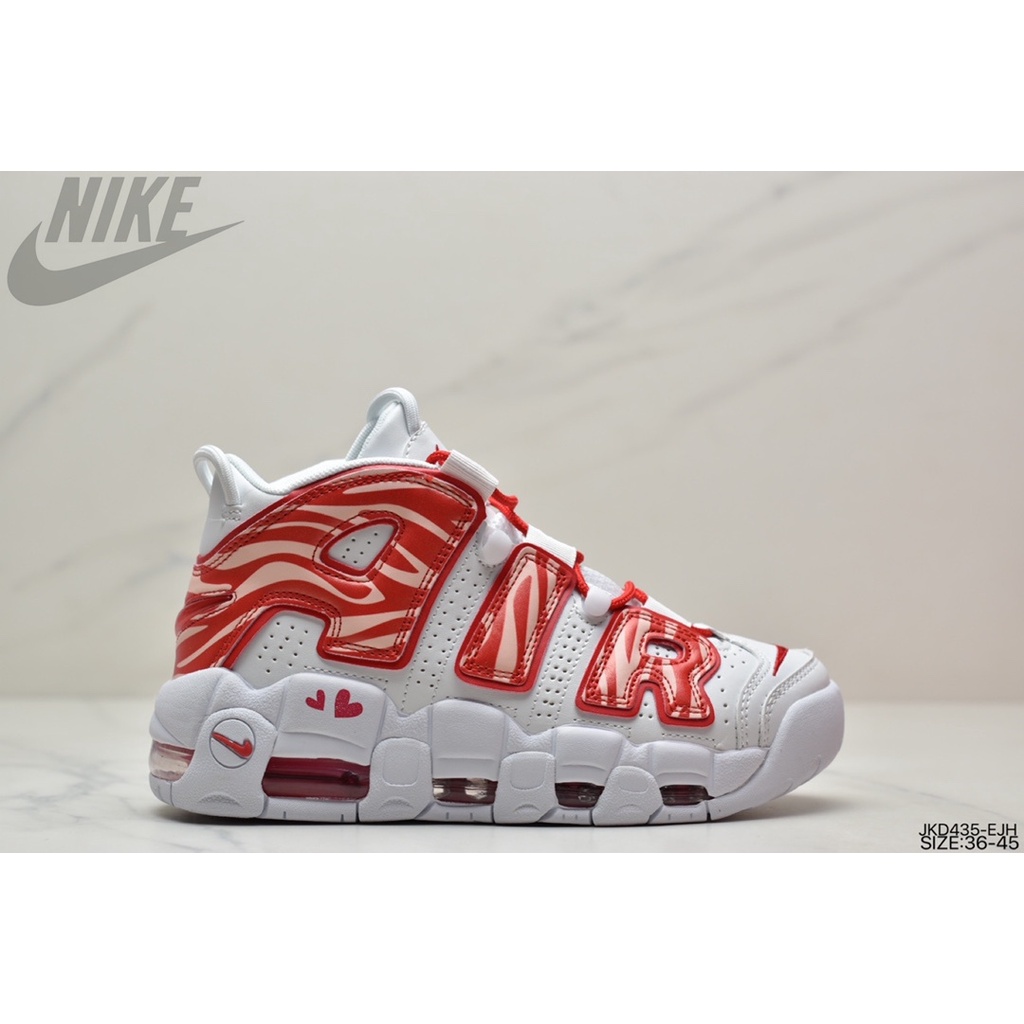 Air more uptempo red shops and white