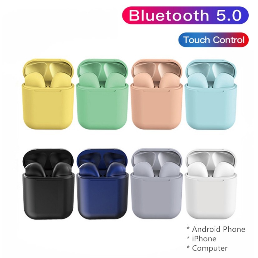 Auricular Bluetooth 5.0 Deportivo Inalámbrico In Ear Touch Color Negro