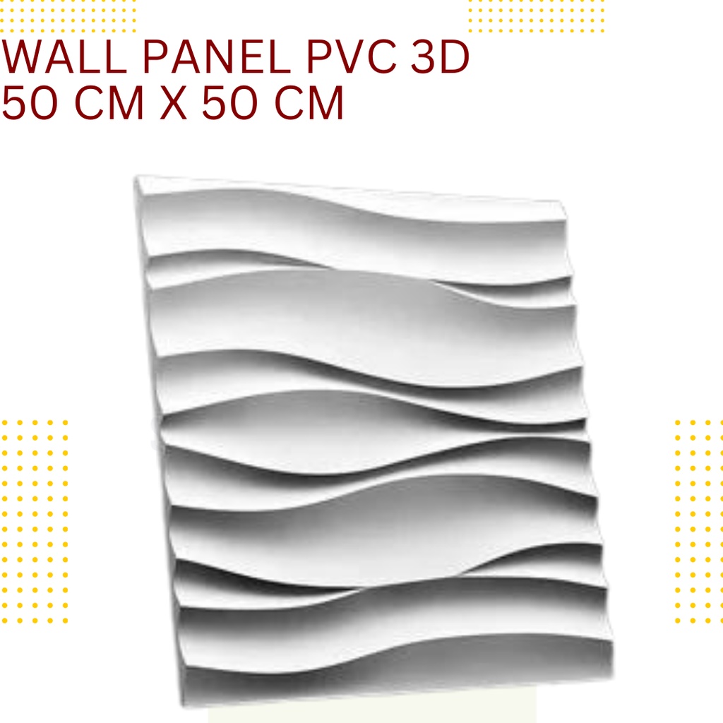Panel de PVC 3D Pared 20mm 50x50cm Blanco – Do it Center