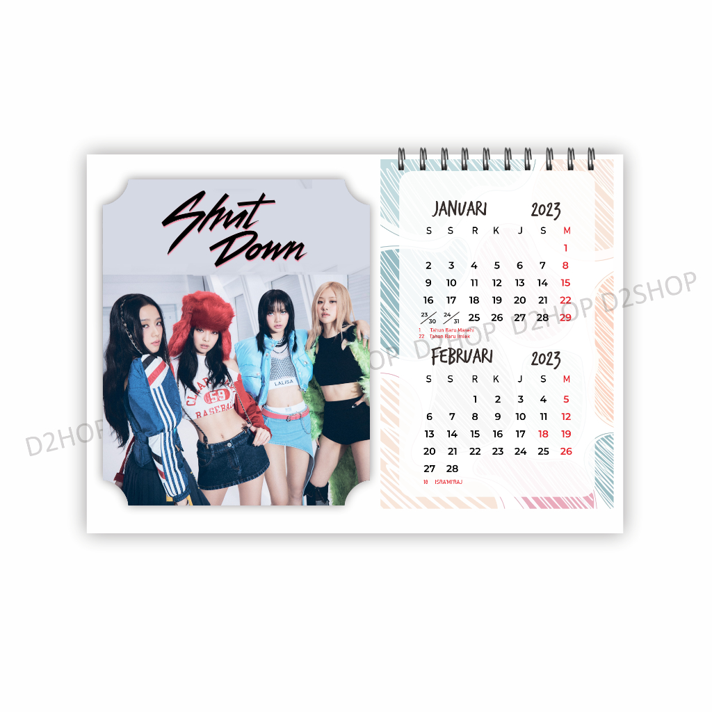 Blackpink Bts Txt Nct Dream Calendario 2024 Shopee Chile