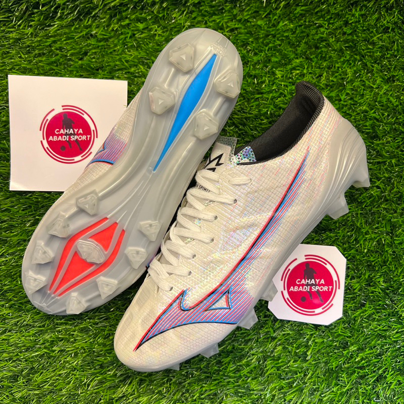 Mizuno Alpha Zapatos De Fútbol Made in Japan , Blanco Rojo FG