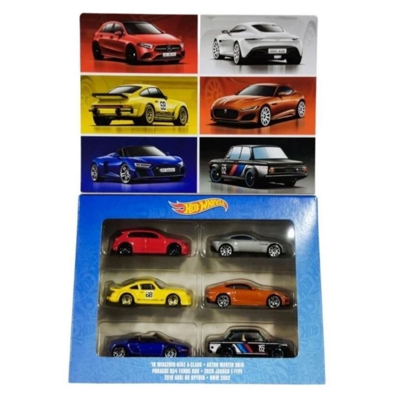 Pack 5 Coches Deportivos Europeos Hot Wheels de Mattel