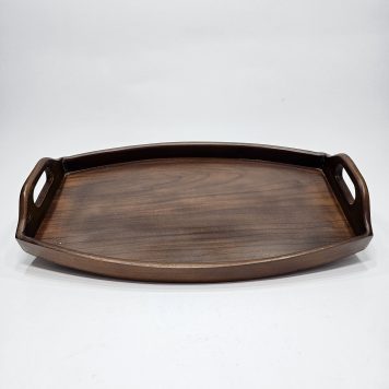 Bandeja rectangular de madera para servir, bandeja de madera de nogal,  bandeja rústica decorativa, plato de madera, plato de té, bandeja de