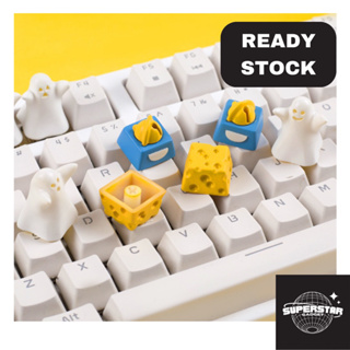 Teclas personalizadas para teclado mecánico, accesorio bonito de Anime,  púrpura, rosa, Kawaii Cherry Mx Esc Artisan