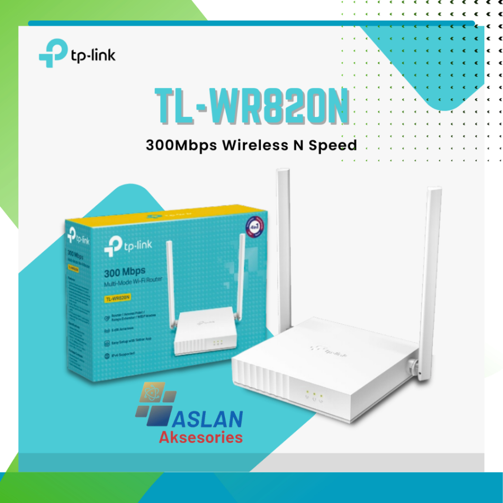 Router WiFi TP-Link TL-WR820N / 2.4 GHz N 300Mbps / Multimodo / Router /  Repetidor / WISP / Punto de Acceso / 2 antenas externas / TL-WR820N