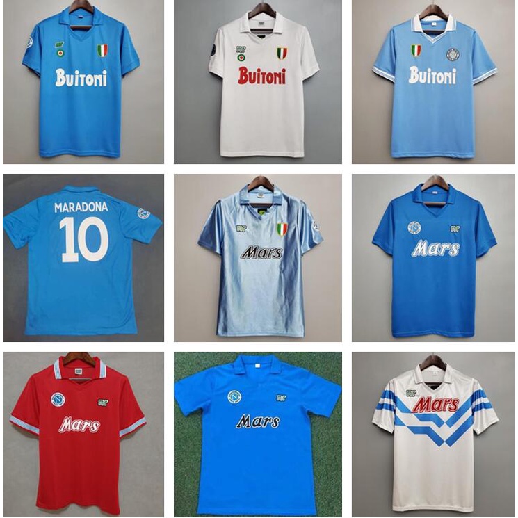 T-shirt Collector Diego Maradona CULT606 - Style Rétro Argentina & Napoli - Coton 250g - Taille L Blanche