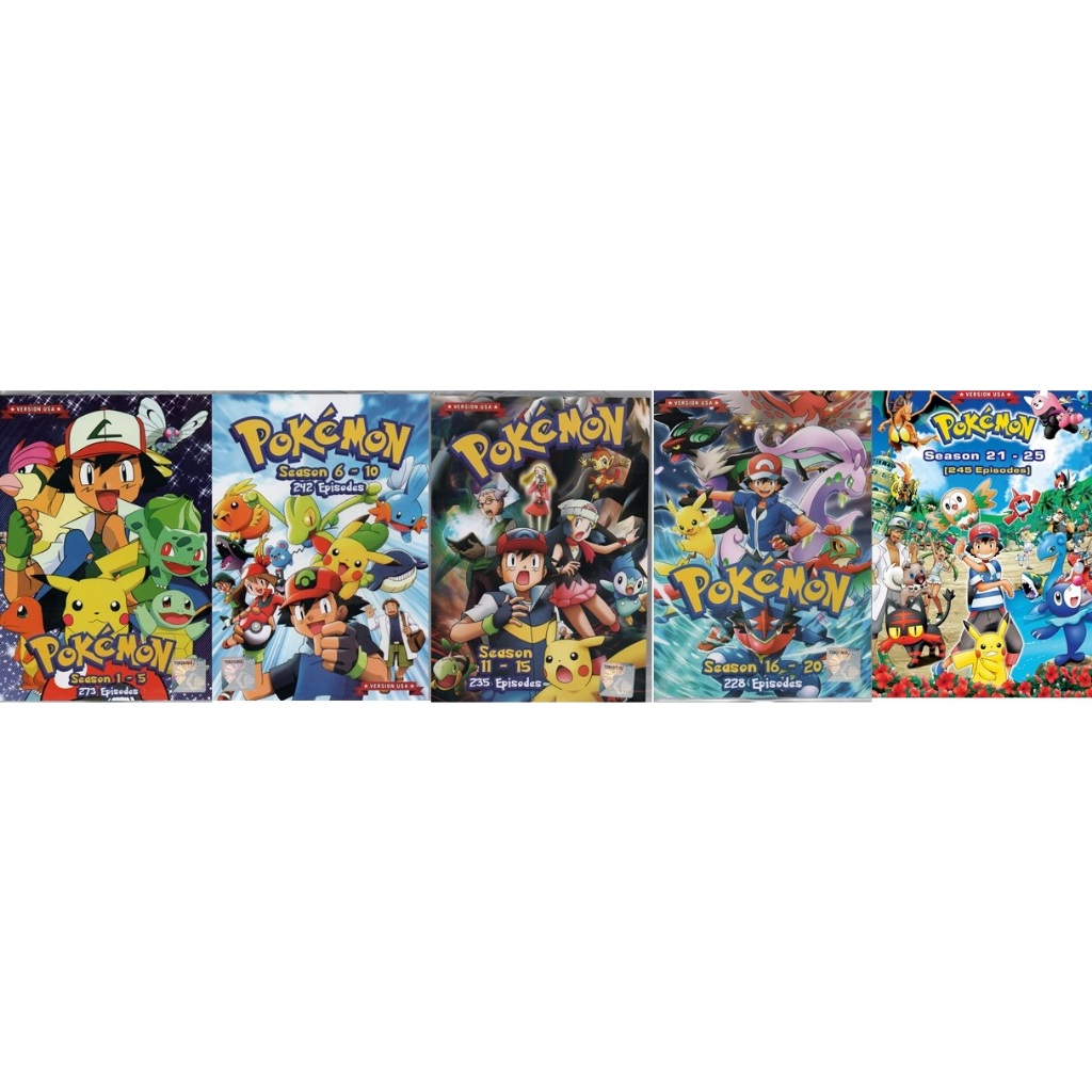 Anime DVD Pokemon Serie Completa Temporada 1-25 Vol . 1-1223 Final (Versión  USA) + Película 26 En 1 | Shopee Chile