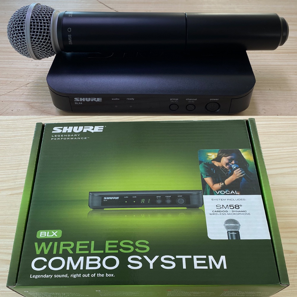 SHURE ボーカルマイク ケース付 ワイヤレスSM58 配信機器BLX4 Shure BLX4 SM58 Micrófono Inalámbrico 80m Rango De Transmisión
