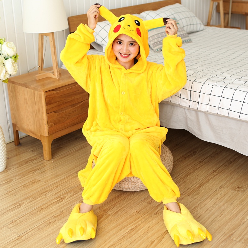 Kigurumi Pikachu Panda Stitch Jirafa Animal De Dibujos Animados