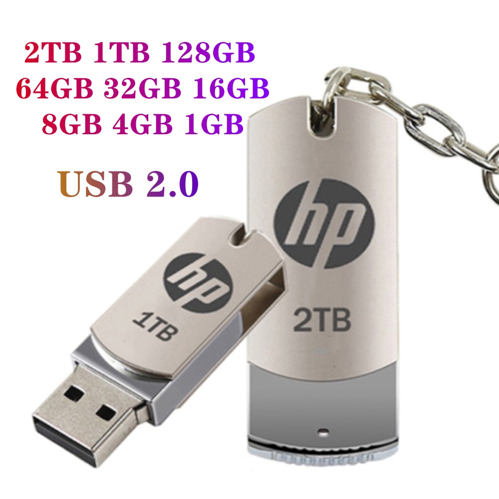 HP USB Flash Drive 2TB 1TB 128GB Pendrive 64GB 32GB 16GB 8GB 4GB 1GB 2.