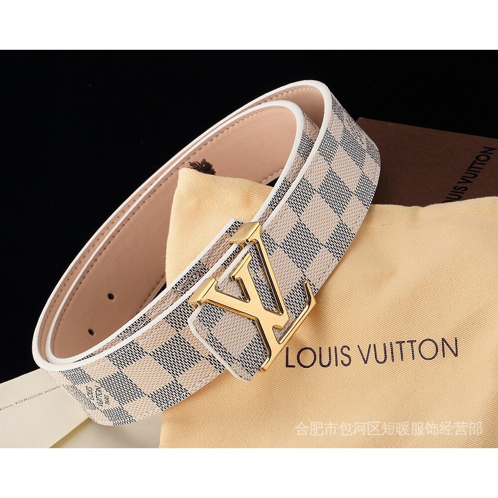 LV Louisvuitton Hombres Hebilla De Cinturón De Cuero Genuino Cinturones De  Marca De Lujo Cintura Masculina Moda Hombre Faja 8BLN