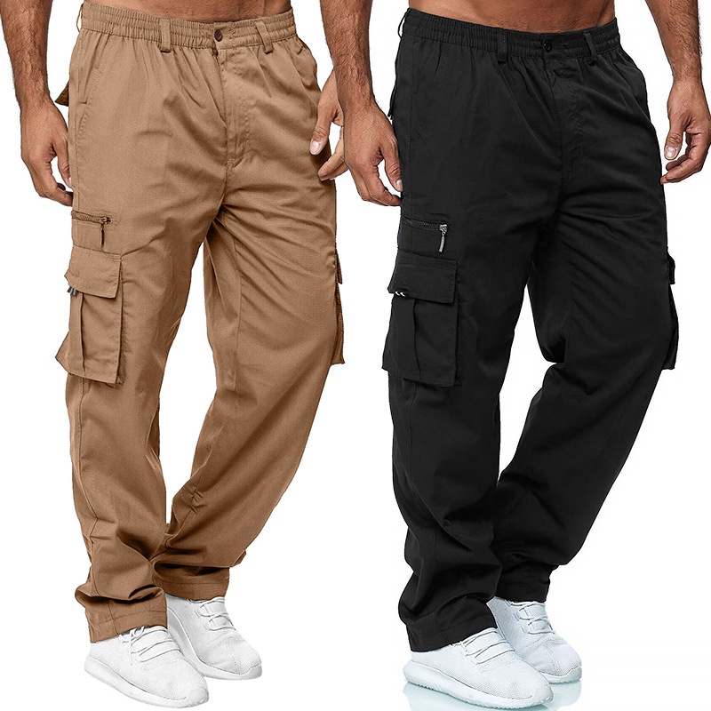 Pantalones cargo para hombre de ajuste relajado, pantalones deportivos con  cordón para exteriores con bolsillos