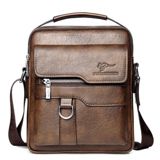 Bolso de mensajero de cuero para los hombres, bolso de hombre Crossbody  bolso de cuero de la PU hombres bolsa de la cremallera, bolso de hombro