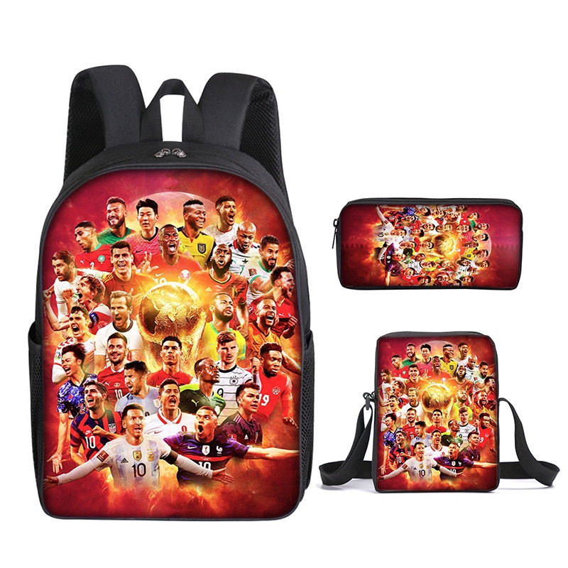 Stock Listo Mochila De Copa Del Mundo De Futbol Catal 2022 Espana Brasil Francia Messi Escolar Para Ninos