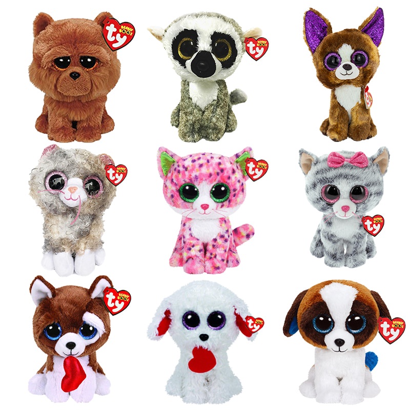 Ty Beanie Boos 15 cm Ojos Grandes Perro Gato Mono Serie Grande Peluche Ninos Juguetes Muneca De Decoracion De La Habitacion Cumpleanos Nino Shopee Chile