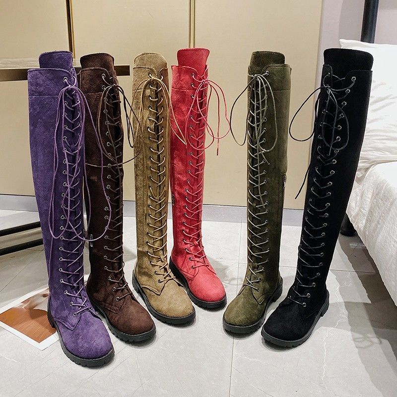 Botas Mujer Invierno Rebajas Botas Botas cálidas a de agua Mantenga las  mujeres Zapatos de nieve con punta Más botas planas con cordones de  terciopelo redondo para mujer Botas Nieve Mujer Oferta