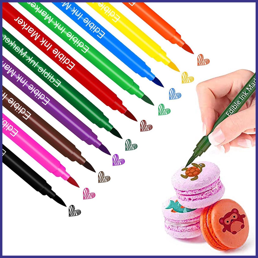 Bolígrafo Comestible 10 Colores Lápiz De Polvo Arco Iris Rotuladores  Comestibles Para Colorear Alimentos De Doble Cabeza Para hanoe3cl