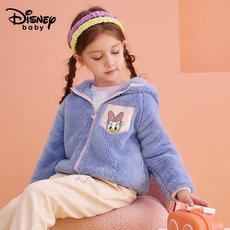 Disney Girls Fleece Forro Chaqueta Con Capucha Primavera Otono Nuevo Estilo Polar Engrosado Bebe Ropa De Algodon Para Ninos Shopee Chile