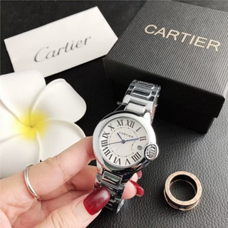 Reloj Cartier Casual Esfera Redonda Relojes De Cuarzo Diamante