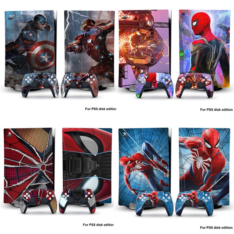 Marvel Spiderman PS5 Disk Edition Sticker De La Piel Cubierta Para  PlayStation 5 Consola + 2 Controlador Accesorios De Juego