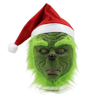 1 par de guantes de felpa verde navideños, accesorios de disfraz de fiesta
