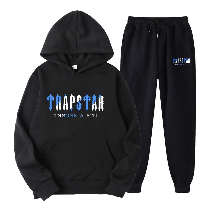 TRAPSTAR Buzo Marca Impresa Ropa Deportiva Hombres Mujeres 18 Colores  Caliente Dos Piezas Conjunto Suelto Sudadera Con Capucha Pantalones  Jogging