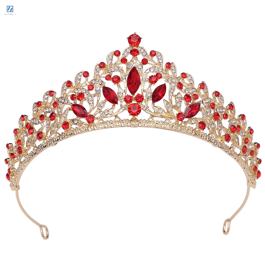 Tiara De Corona Vintage Con Cristales | Diadema Para El Pelo | Ideal Para Bodas, Fiestas Y Fotografía | Aleación Con Cristales Brillantes
